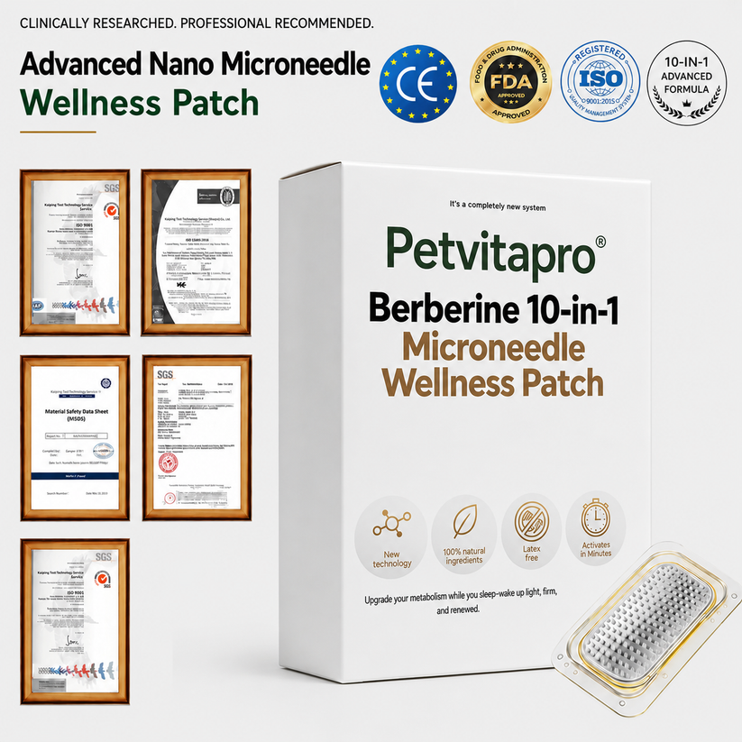 LOVILDS microneedle wellness patch certifications and product packaging